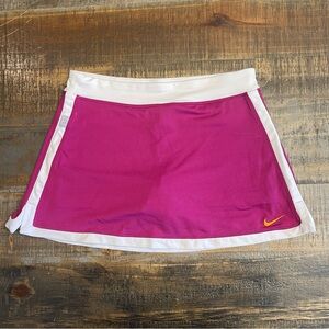 Nike Fuchsia and White Dri-FIT activewear athletic mini Skirt